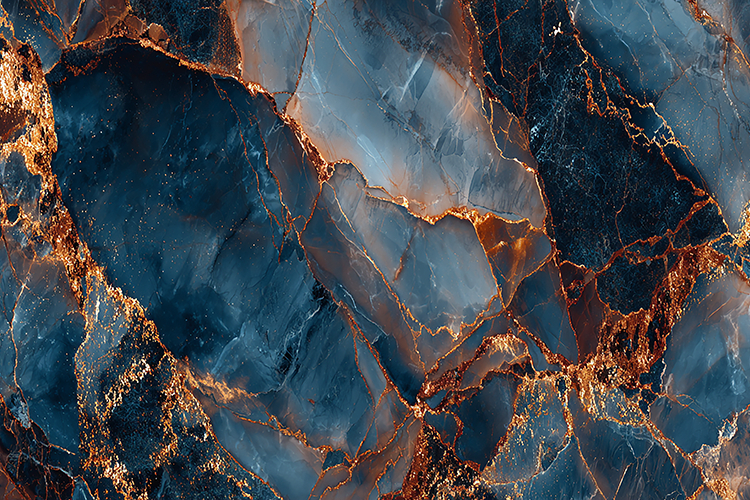 Blue Marble Texture with Copper Veins Art