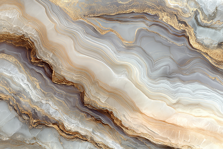 Beige Marble Texture with Golden Layers