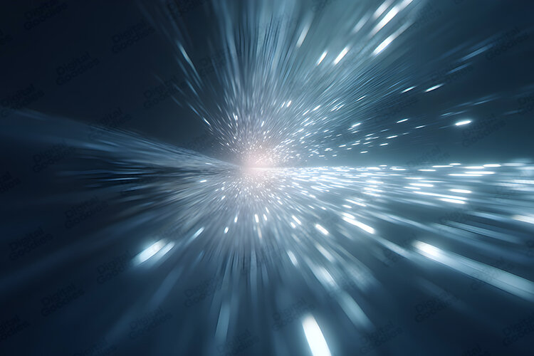 Blue Light Speed Burst Background Futuristic Energy Effect
