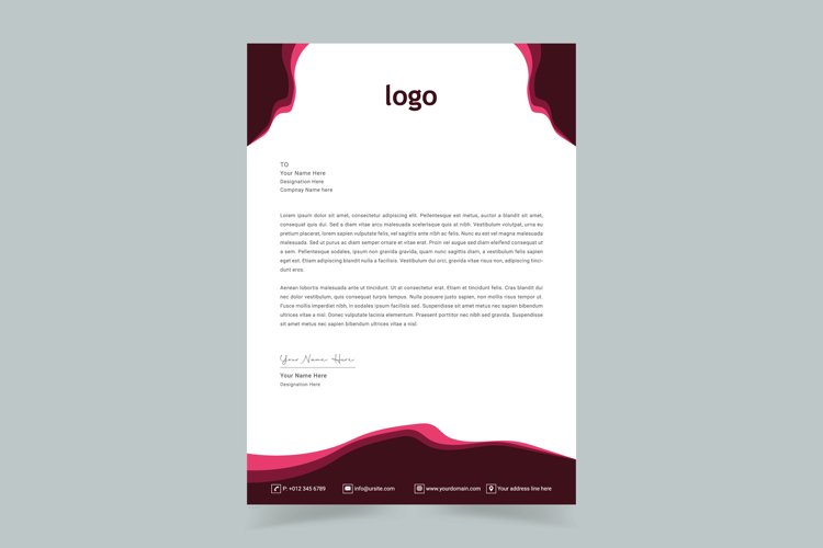 Simple Minimalist And Creative Letterhead Design example image 1