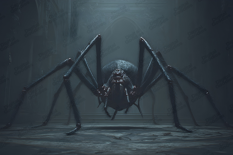 Dark Fantasy Spider Creature Creepy Atmospheric Art Design