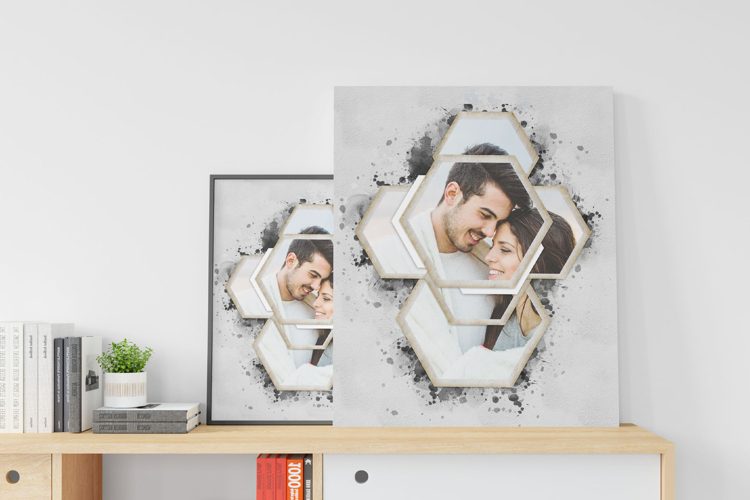 Classic Frame Watercolor Art Effect