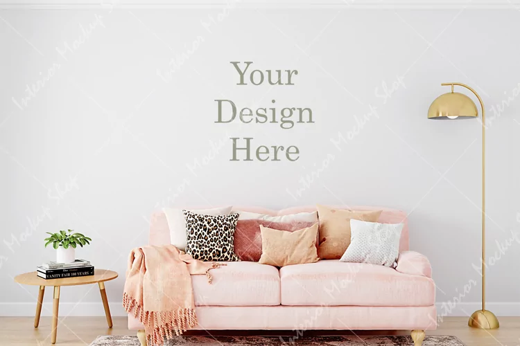 Mockup in interior, Blank wall mockup, Mockup, JPG