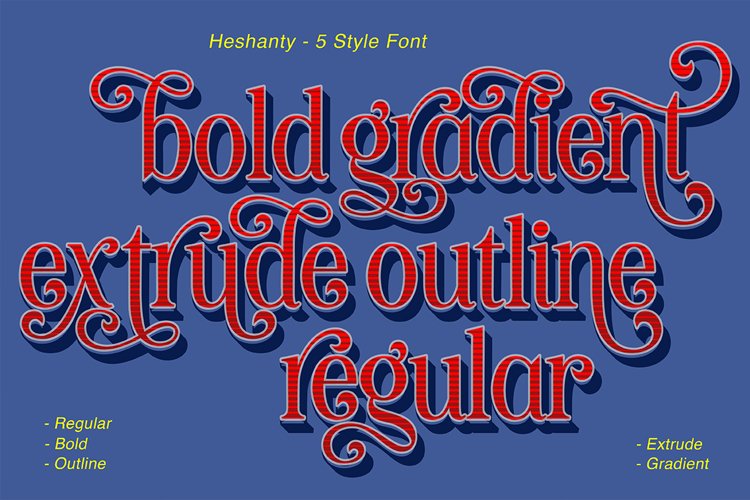 Heshanty Typeface