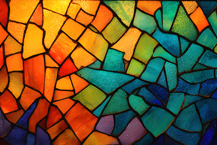 Abstract Colorful Stained Glass Texture Background
