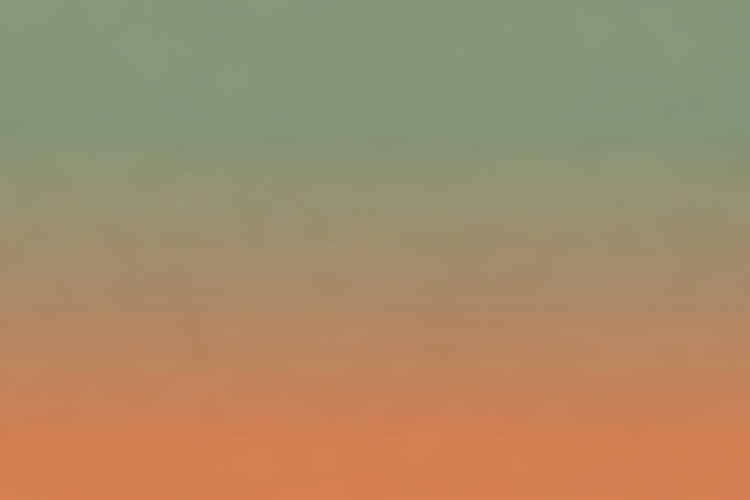 Gradient of green, orange, and brown hues in the sky