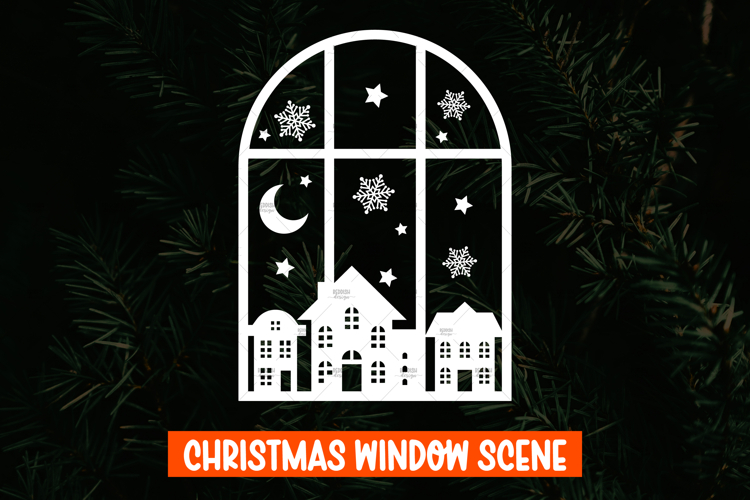 Christmas Window decal SVG, Christmas Window Display SVG