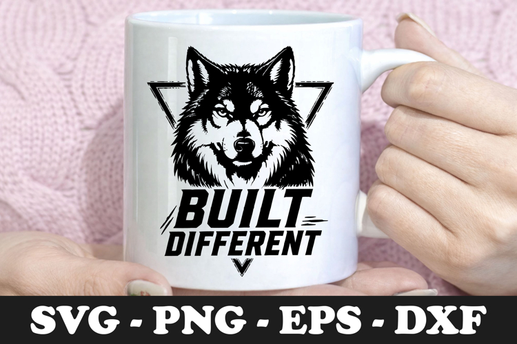 Built Different | Wolf SVG Mug Design