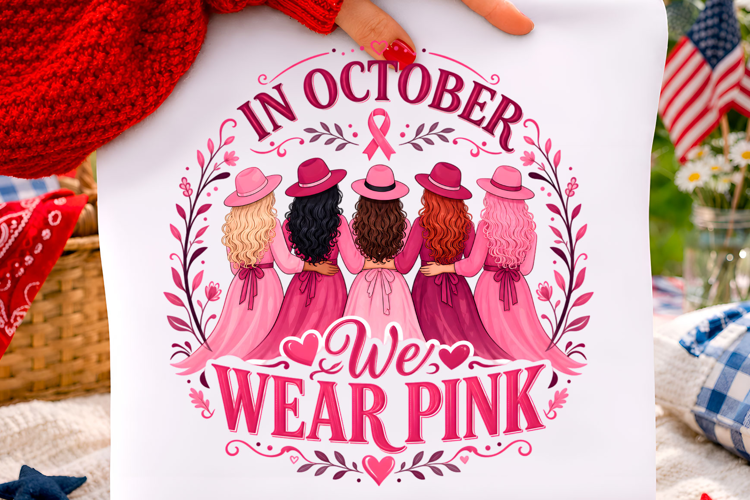 In October We Wear Pink PNG