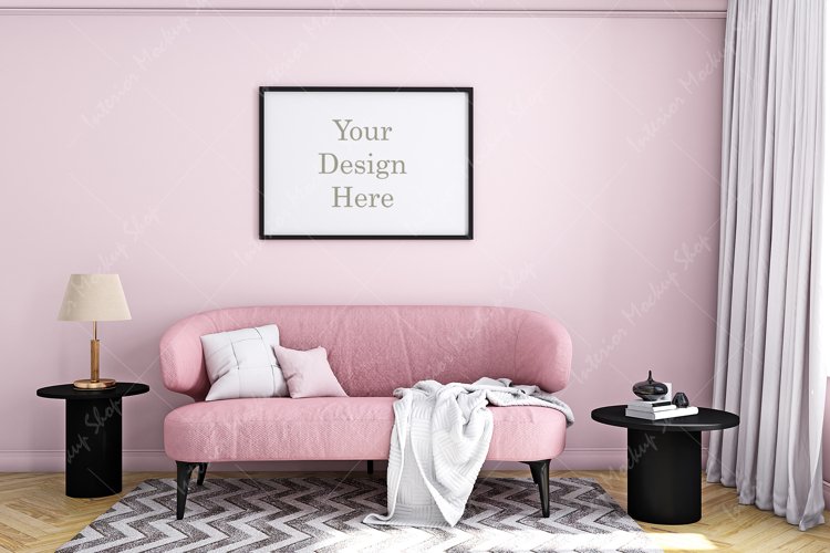 Mockup, Interior mockup, Living room mockup, Frame mockup example image 1