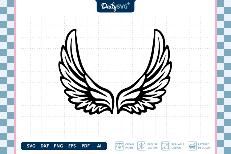 Angel Wings SVG - Heavenly Wings Cut File