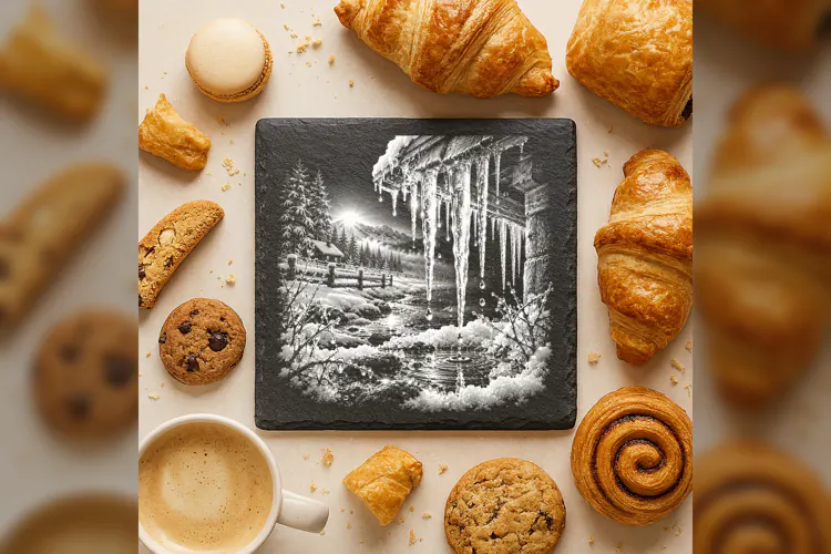 Sunlit Icicle Thaw Winter Wonderland Engraving PNG