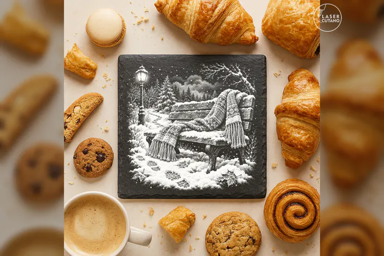 Snowbench Scarf Winter Christmas Laser Engraving PNG