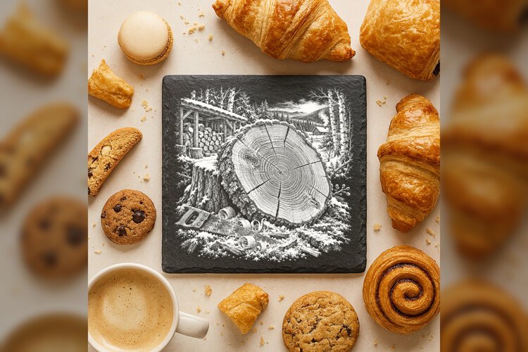 The Winterwood Chronicle Laser Engraving PNG example image 1