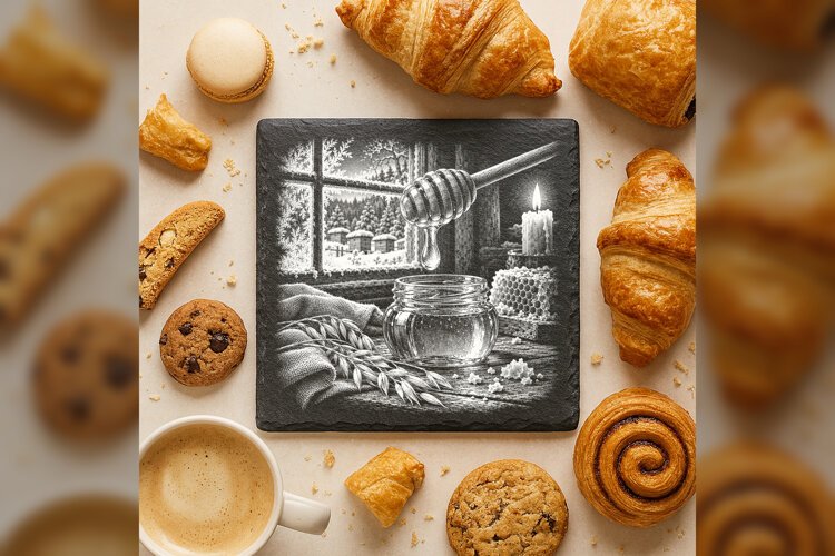 The Honey Dipper Drop Winter Drink Laser Engraving PNG example image 1