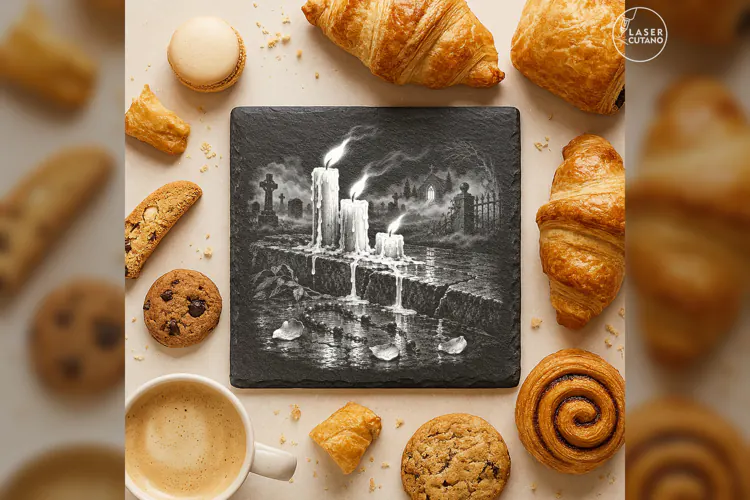 The Wax Offering Halloween Cemetery Engraving PNG