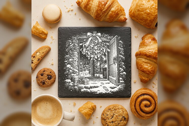The Mistletoe Threshold Laser Engraving PNG example image 1