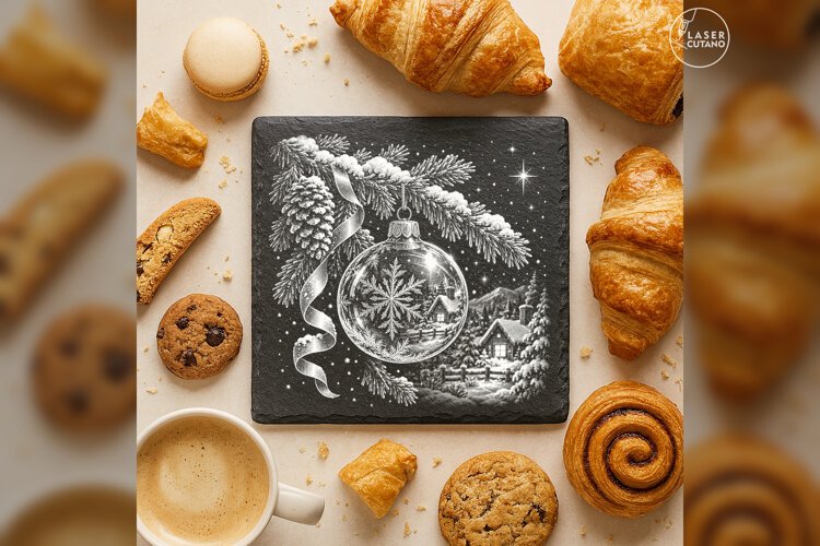The Glass Memory Classic Christmas Laser Engraving PNG example image 1