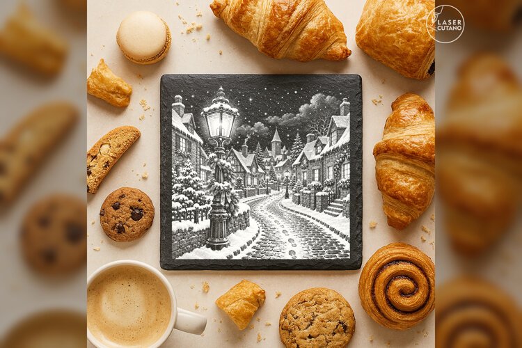 The Lantern Lane Christmas Village Laser Engraving PNG example image 1