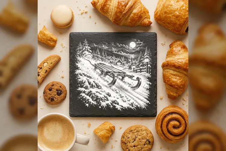 Lantern Sled Run Winter Wonderland Laser Engraving PNG