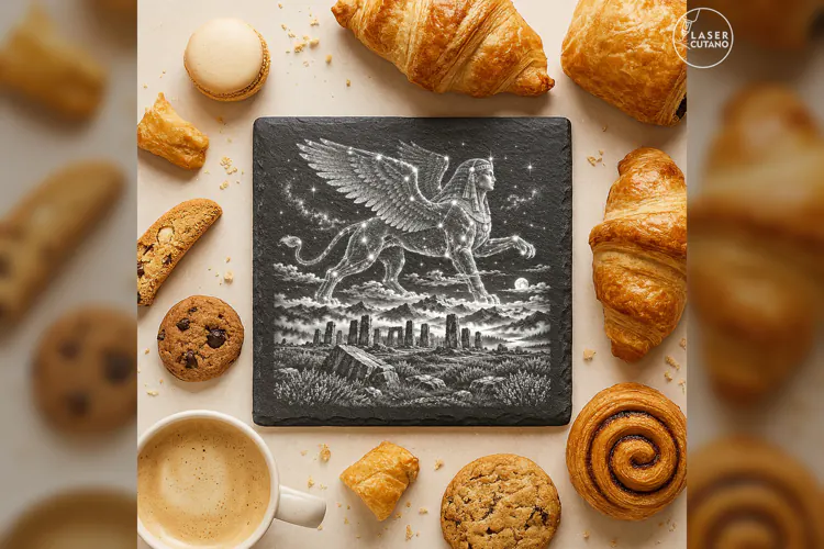 The Starbound Sphinx Gothic Celestial Laser Engraving PNG