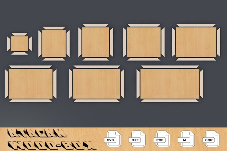 Photo frame bundle - Glowforge Laser cut Digital Download 39