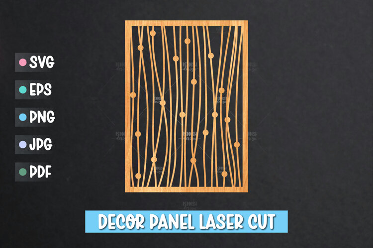 Decor Panel Laser Cut SVG, 5x7 Template Laser cut example image 1