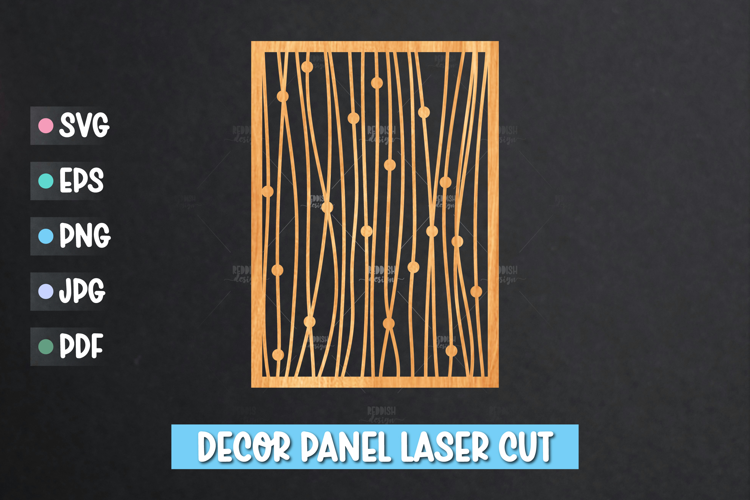Decor Panel Laser Cut SVG, 5x7 Template Laser cut
