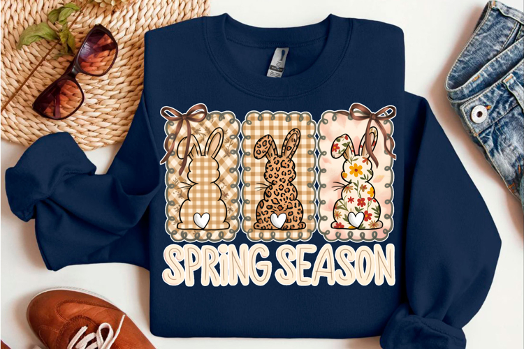 Spring Season Bunny Png T Shirt