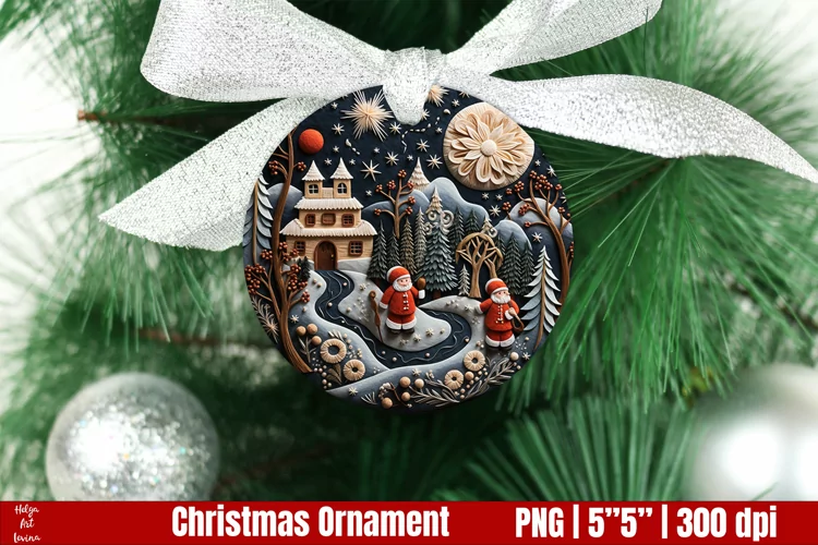 3D Ornament Sublimation | Round design