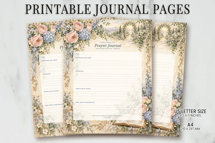 Prayer Journal Floral Printable