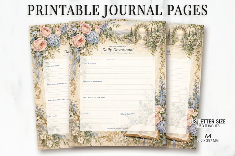 Daily Devotional Floral Journal