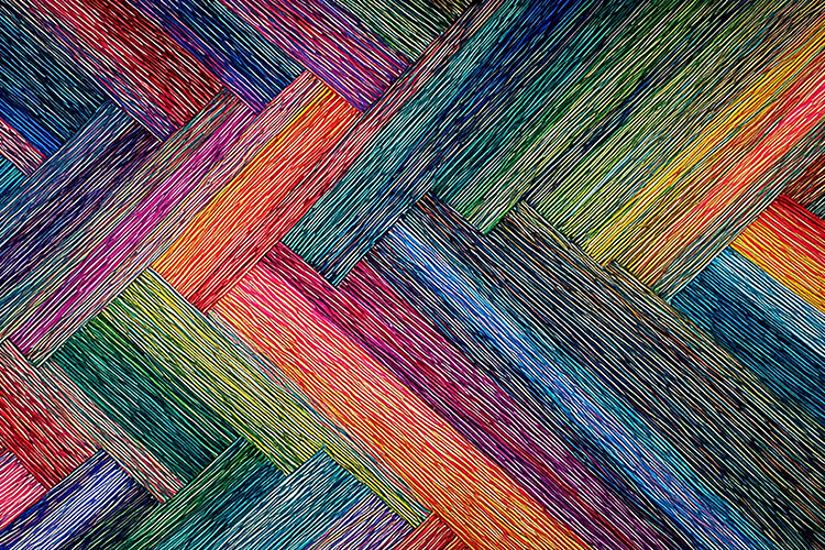 Thread Design Background For Project Background with multicolored woven threads