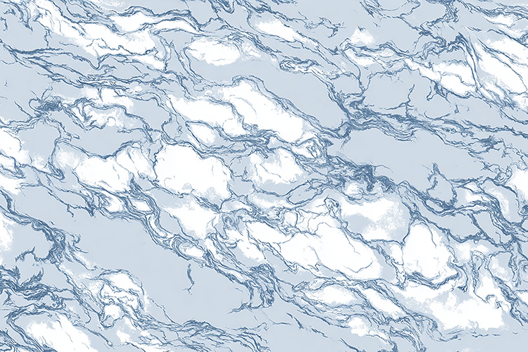 Marble texture with white and blue swirls