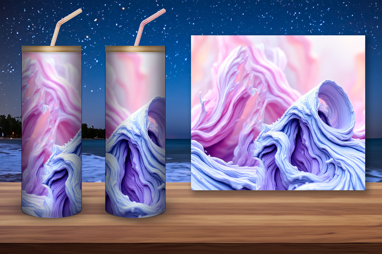 Dreamy Lavender Ocean Tumbler Wrap