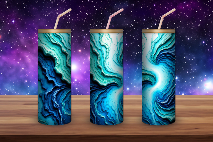 Deep Ocean Waves Tumbler Wrap