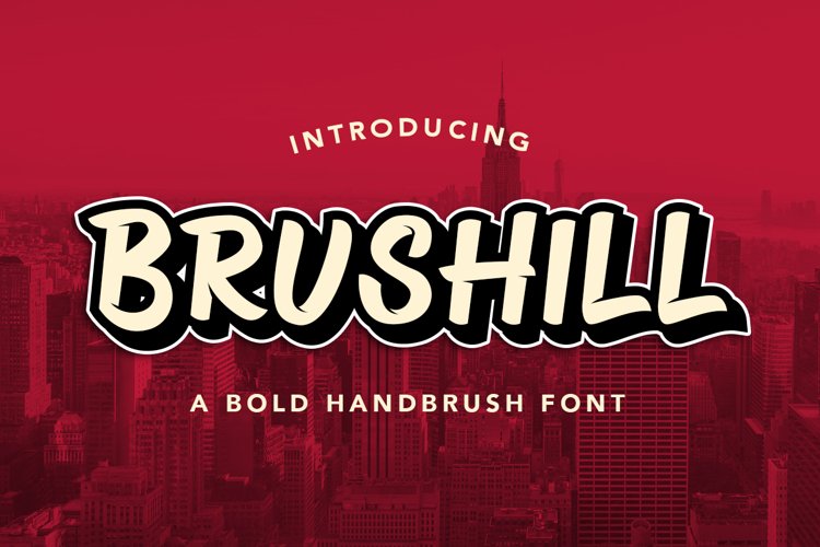 BRUSHILL - Handbrush Font example image 1