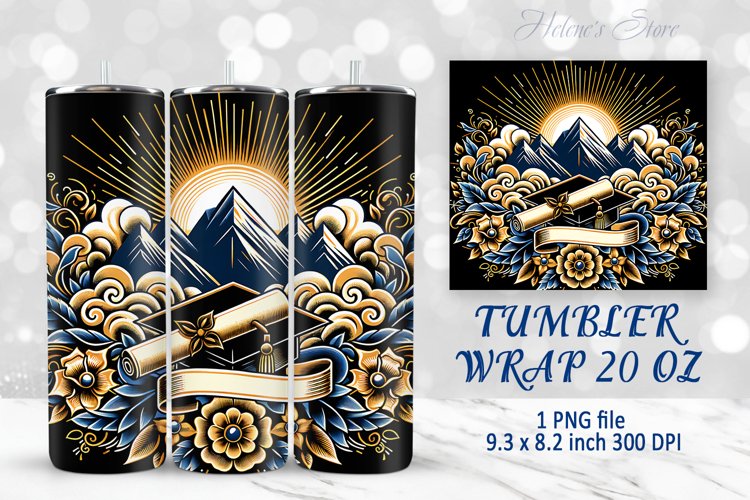 Class of 2024 Sublimation | Graduation tumbler wrap designs example image 1