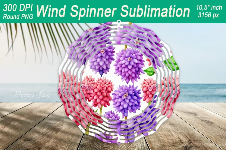 Spring Floral Wind spinner designs| Wind spinner sublimation