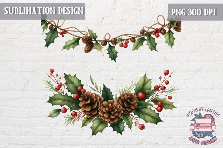 Rustic Christmas PNG Sublimation Wooden Cozy clipart