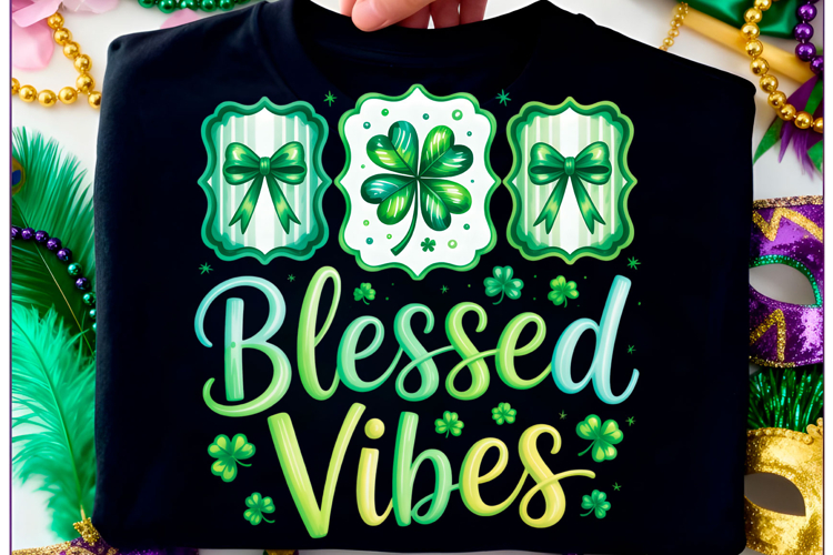 St Patricks Day Png, Blessed Vibes Png