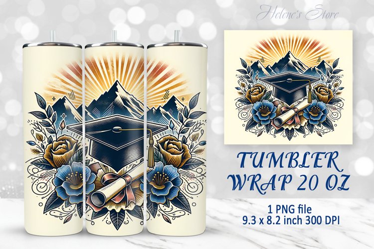 Class of 2024 Sublimation | Graduation tumbler wrap designs example image 1