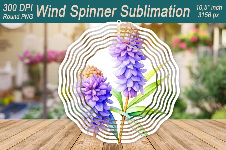Spring Floral Wind spinner designs| Wind spinner sublimation example image 1