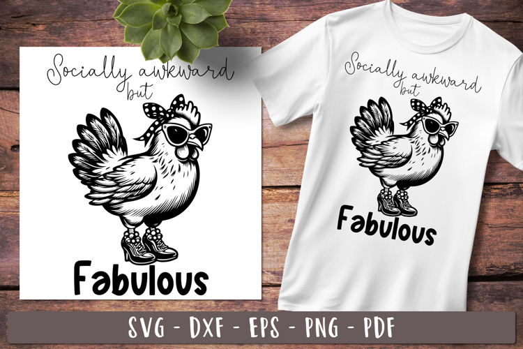 Chicken Clipart Black And White Image 6