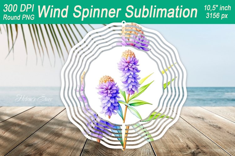 Spring Floral Wind spinner designs| Wind spinner sublimation example image 1
