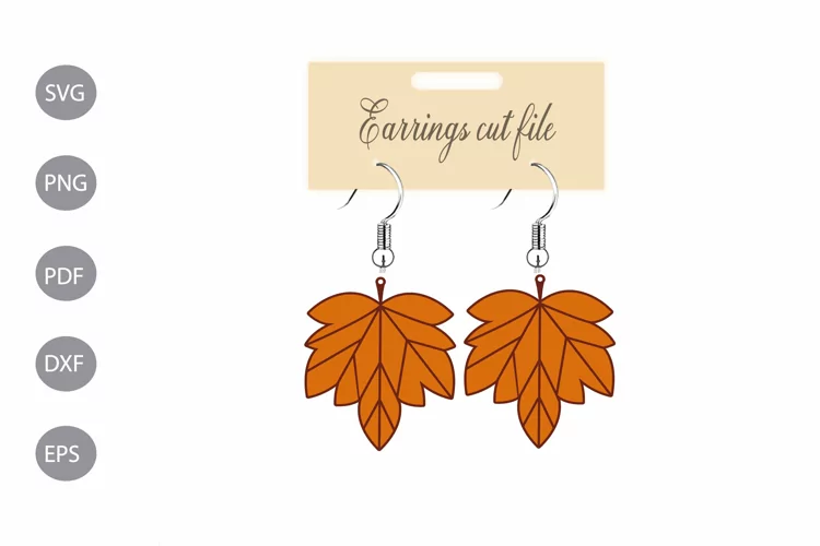 Earrings SVG Template Design