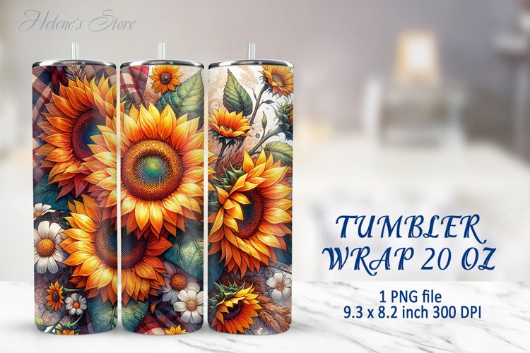 Sunflower Tumbler Wrap Image 23