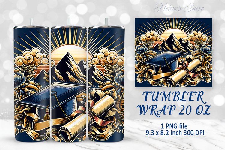 Class of 2024 Sublimation | Graduation tumbler wrap designs example image 1