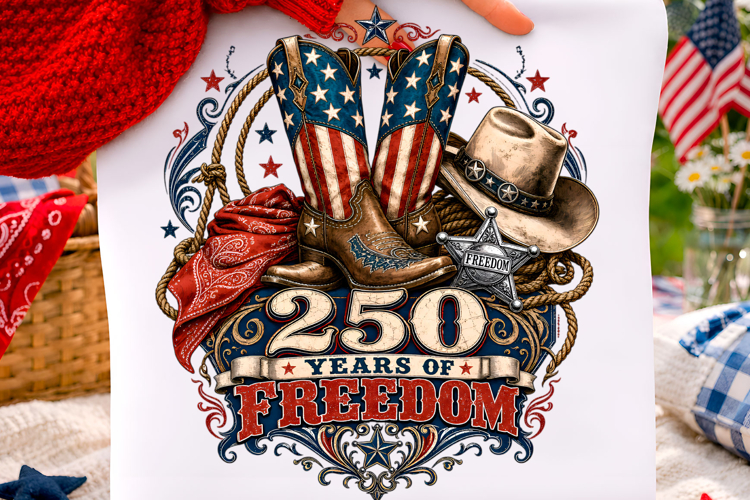 250 Years of Western Cowgirl PNG