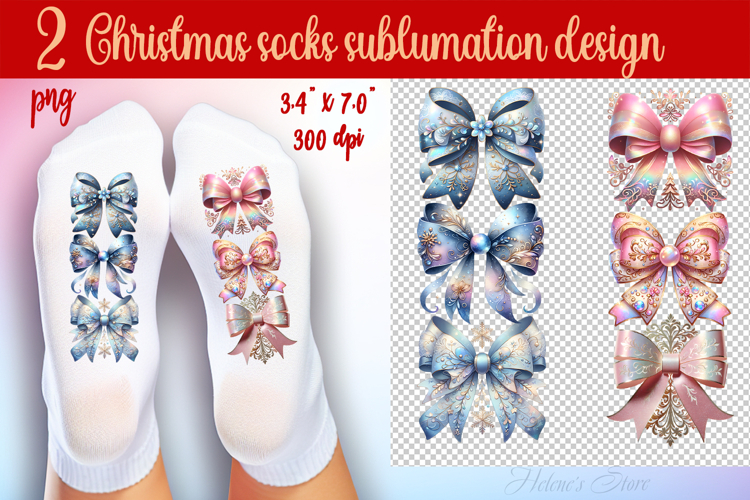 Cute Merry Christmas Socks png| Sublimation Designs For Sock